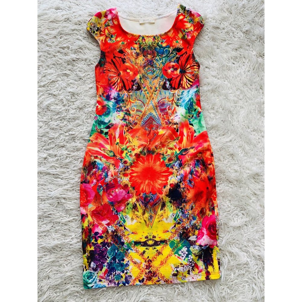 Abstract Floral Dress